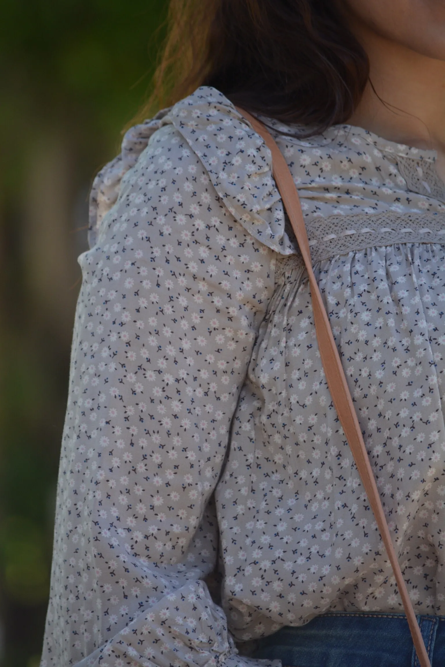 Adie Tan Crochet Floral Top