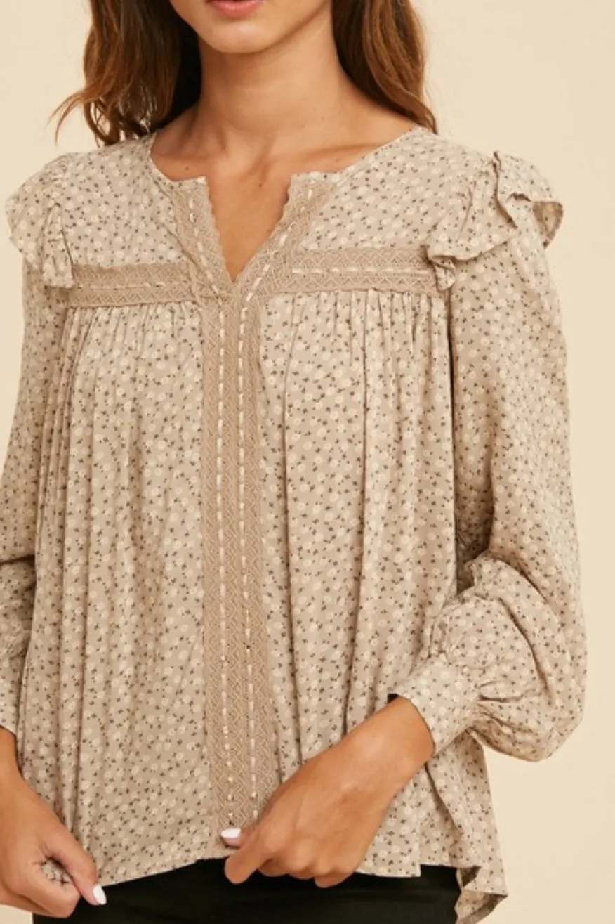 Adie Tan Crochet Floral Top