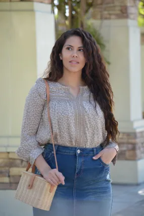 Adie Tan Crochet Floral Top