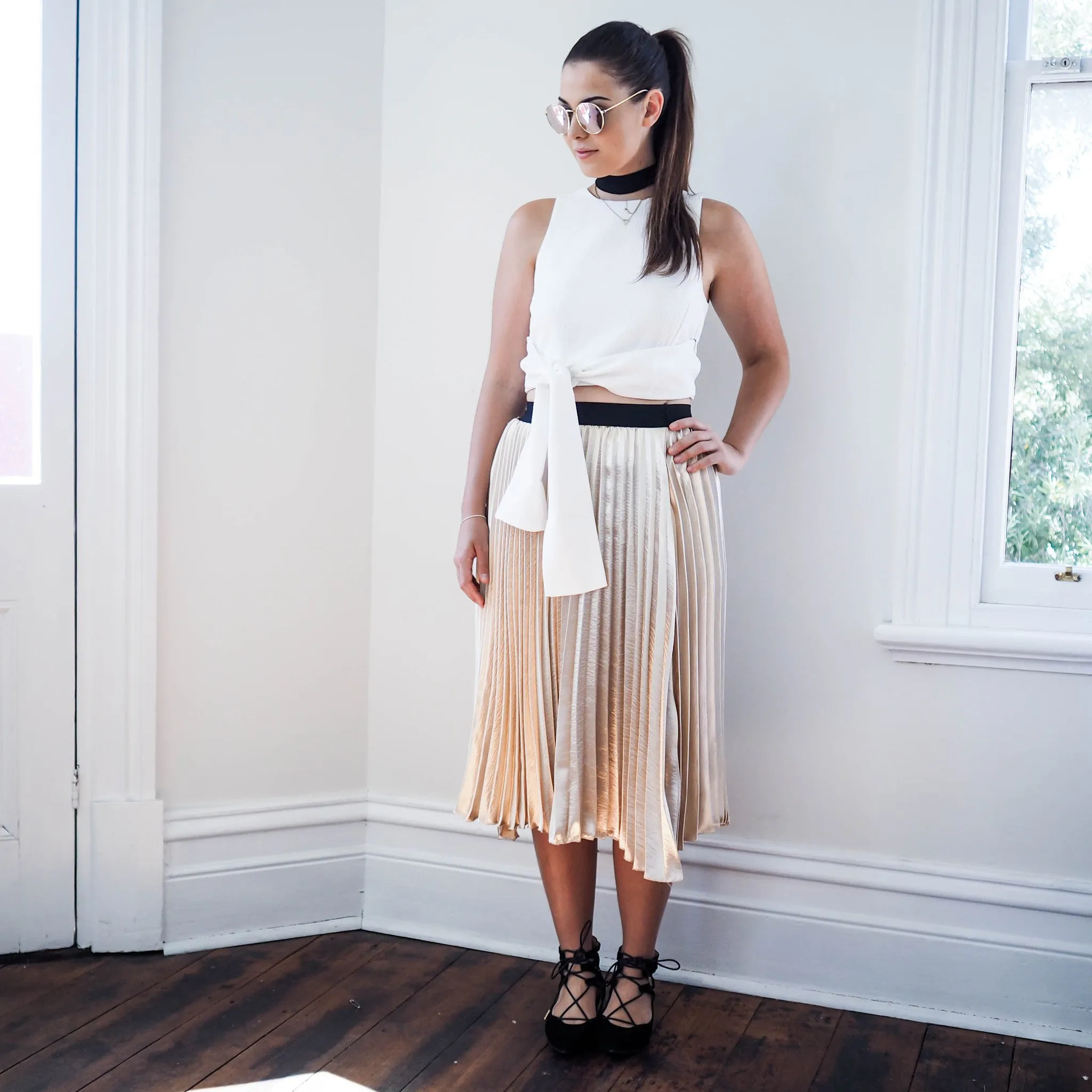 Alisha Textured Crop Top