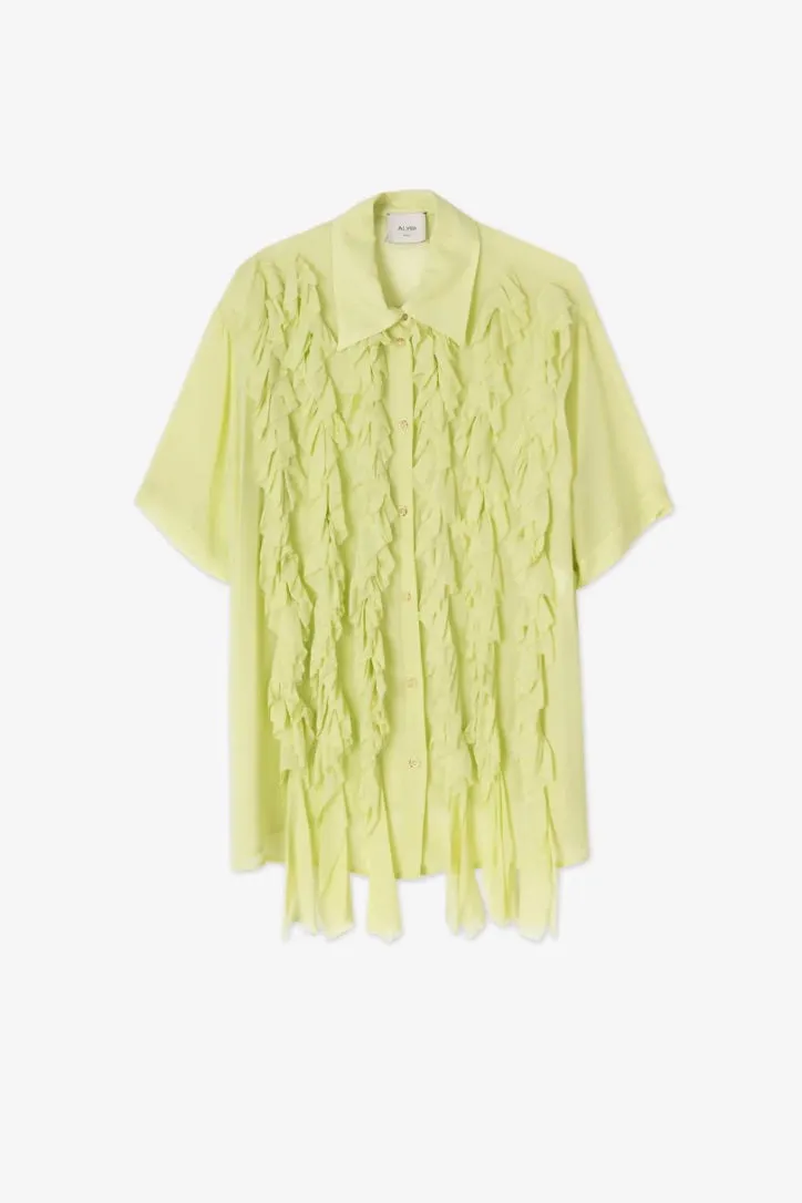 Alysi Creme - Georgette Blouse: Pistachio