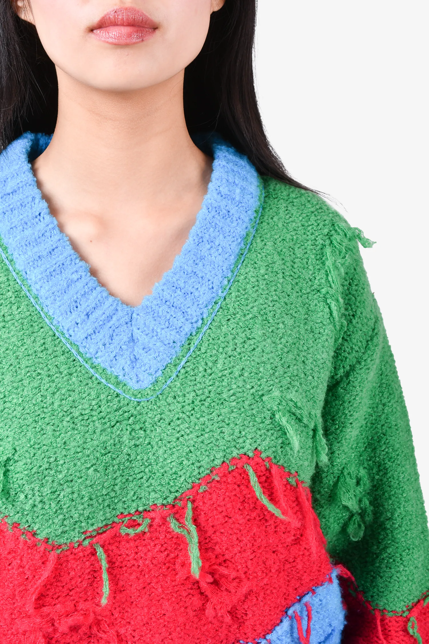 Anderson Bell Blue/Green/Red Crewneck Sweater Size M