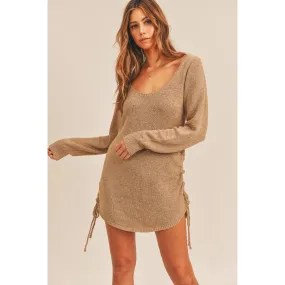 Arya Open Back Knit Sweater Cover-Up Dress
