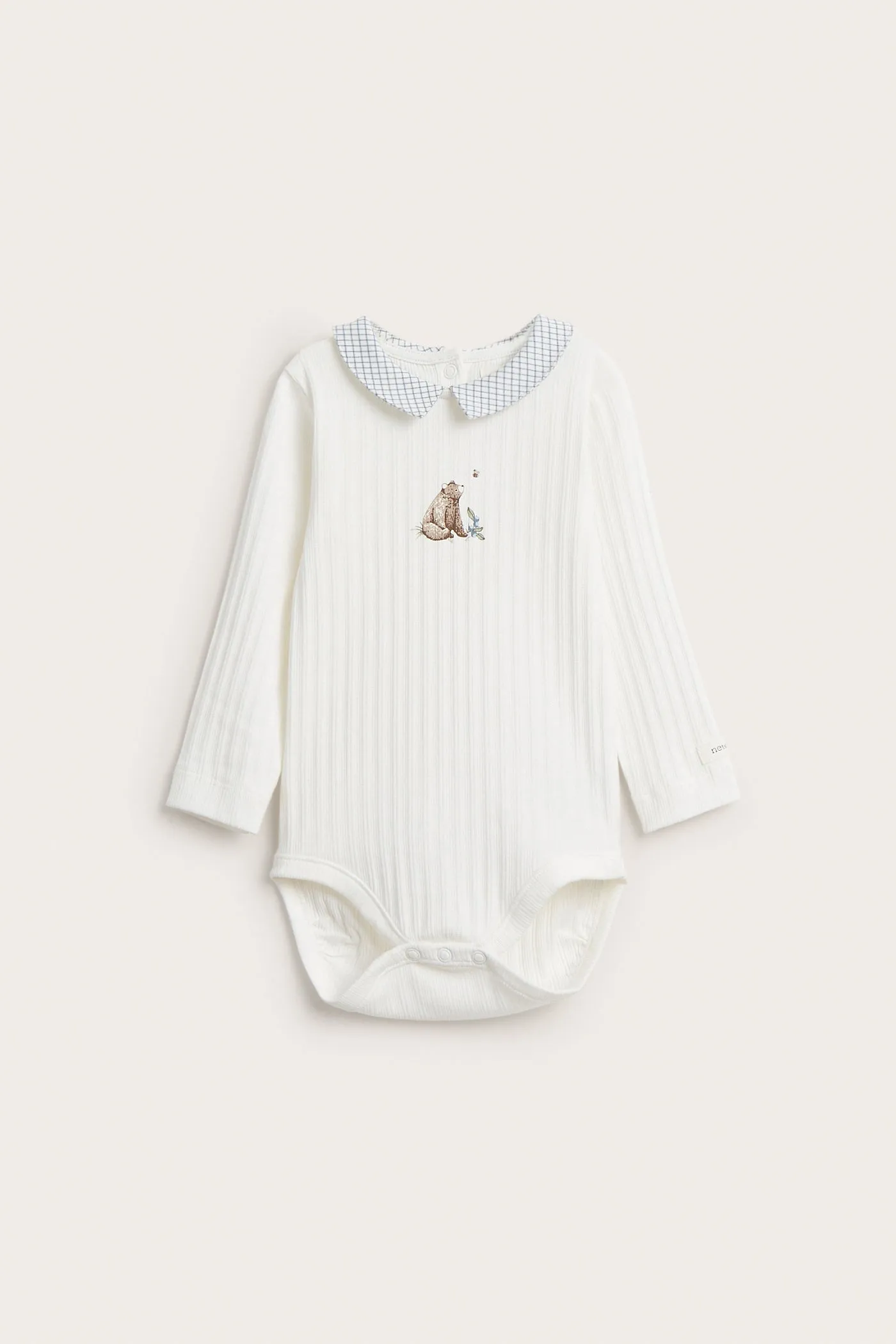 Baby white collar bodysuit