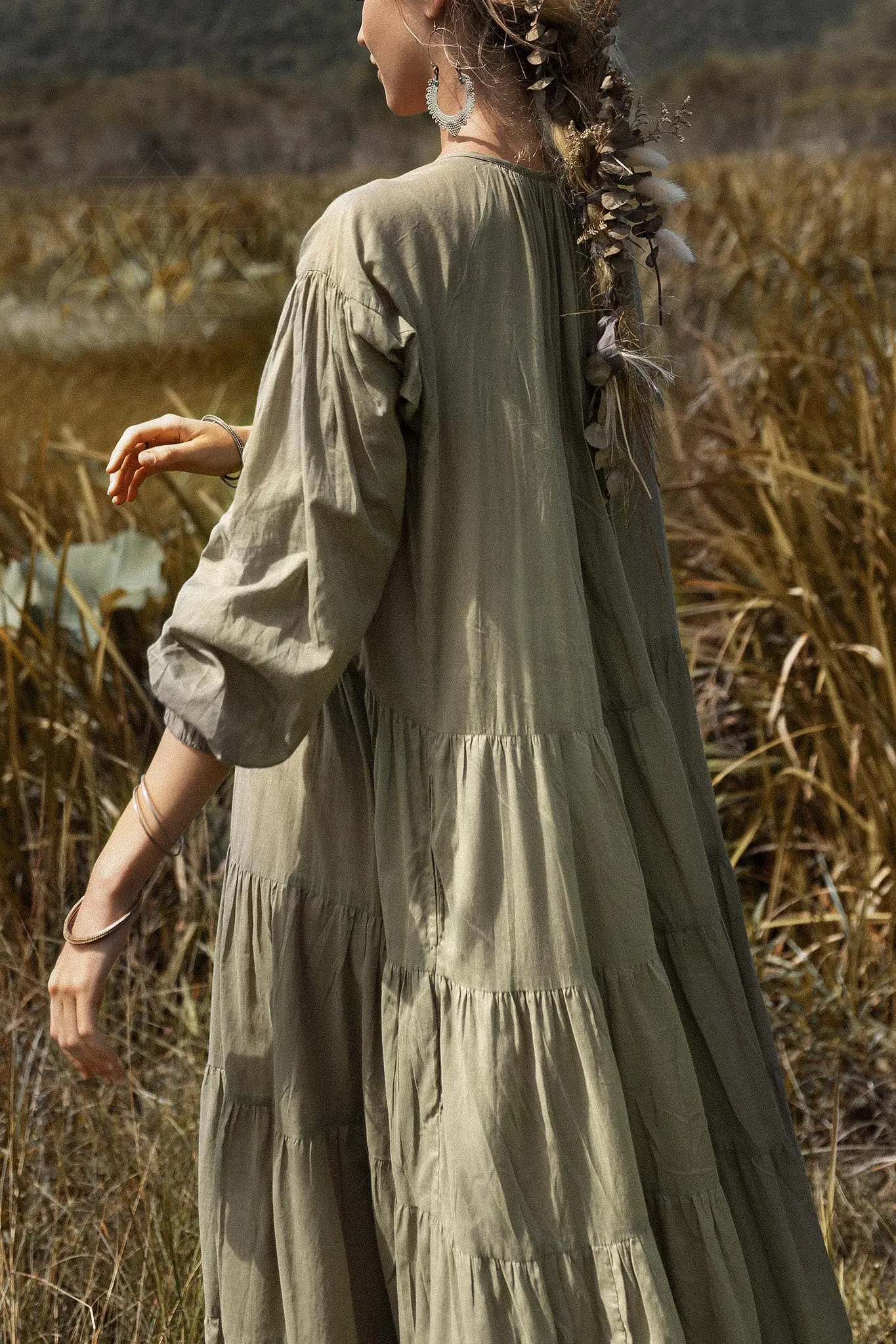 Boho Dress for Women • Pale Green Bohemian Prom Dress • Summer Dress