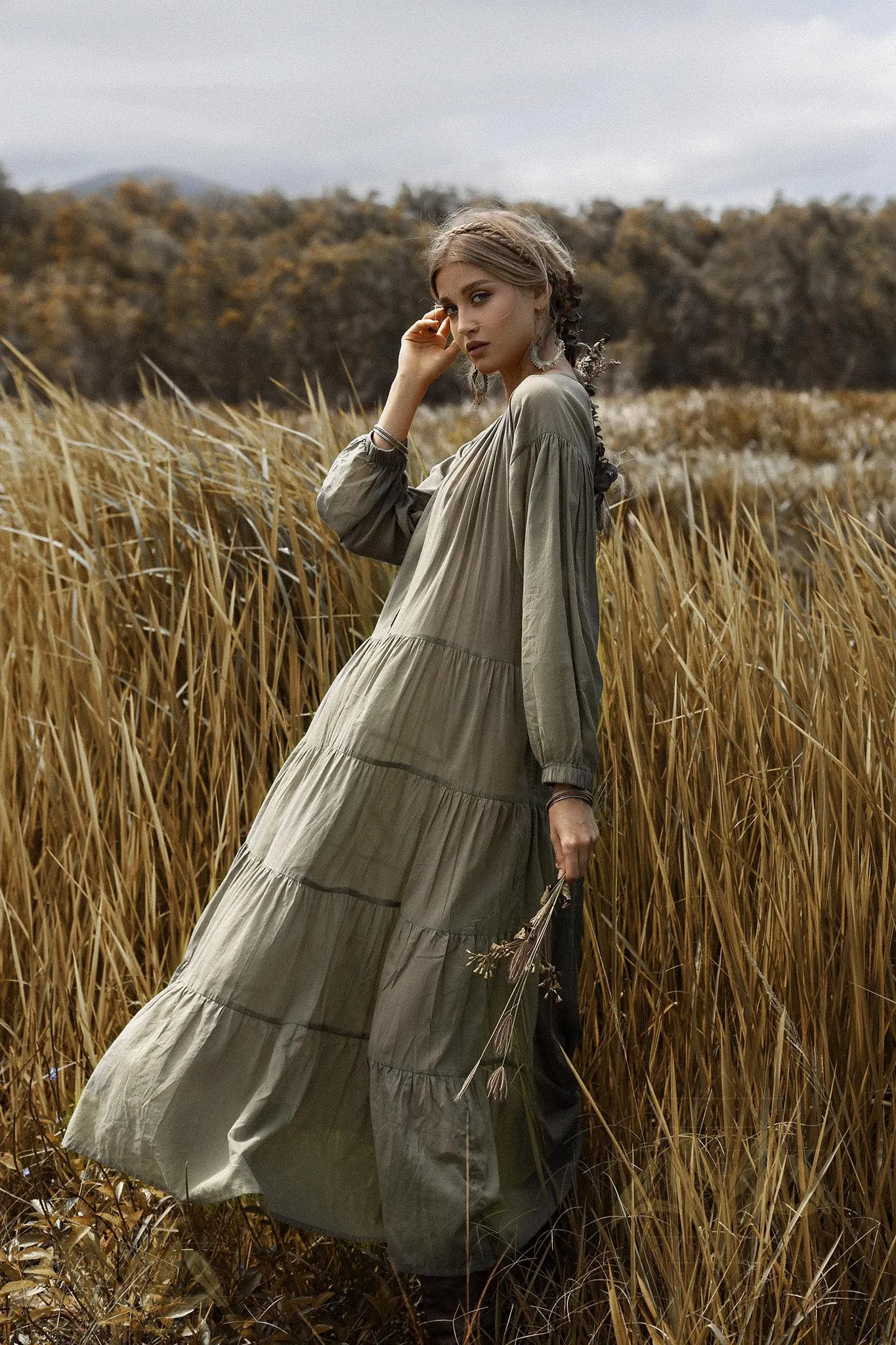 Boho Dress for Women • Pale Green Bohemian Prom Dress • Summer Dress