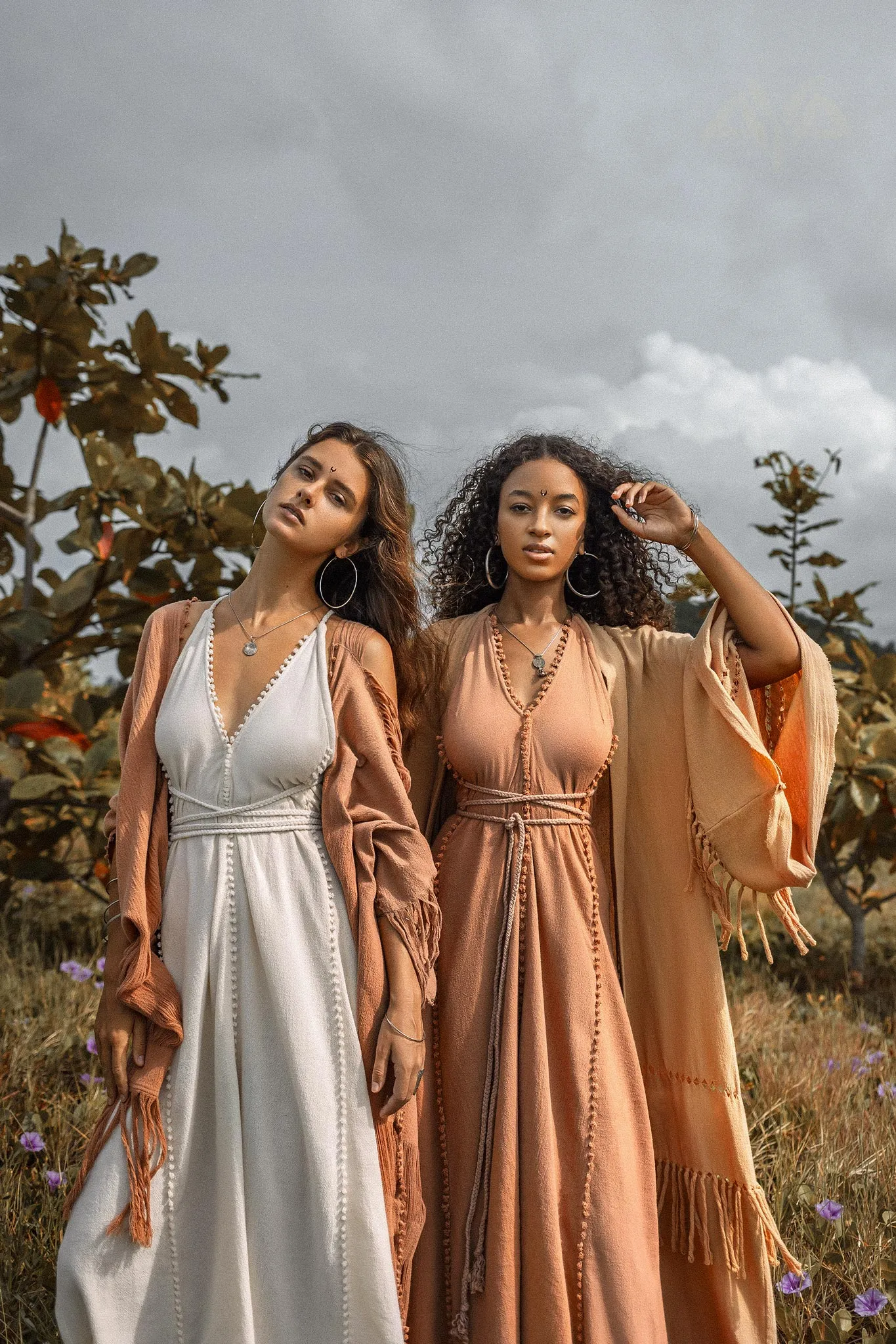 Boho Goddess Dress • Bohemian Dress • Dusty Pink Open Back Dress