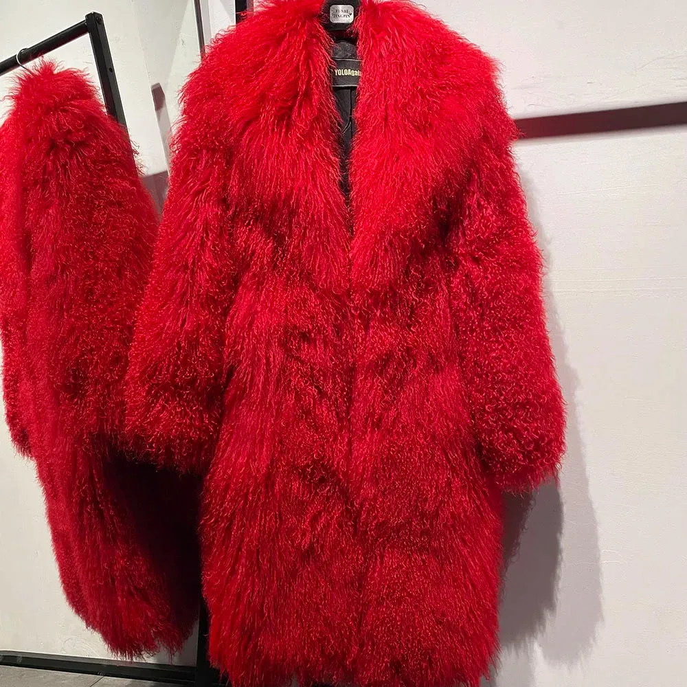 Couture Shearling Lamb Fur Coat - Extra Long