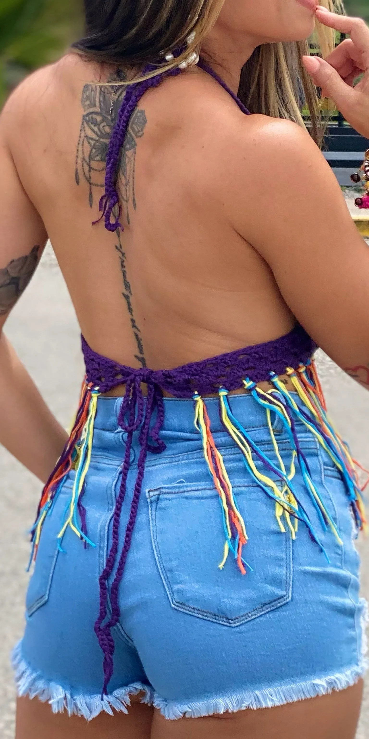 Crochet fringes Top