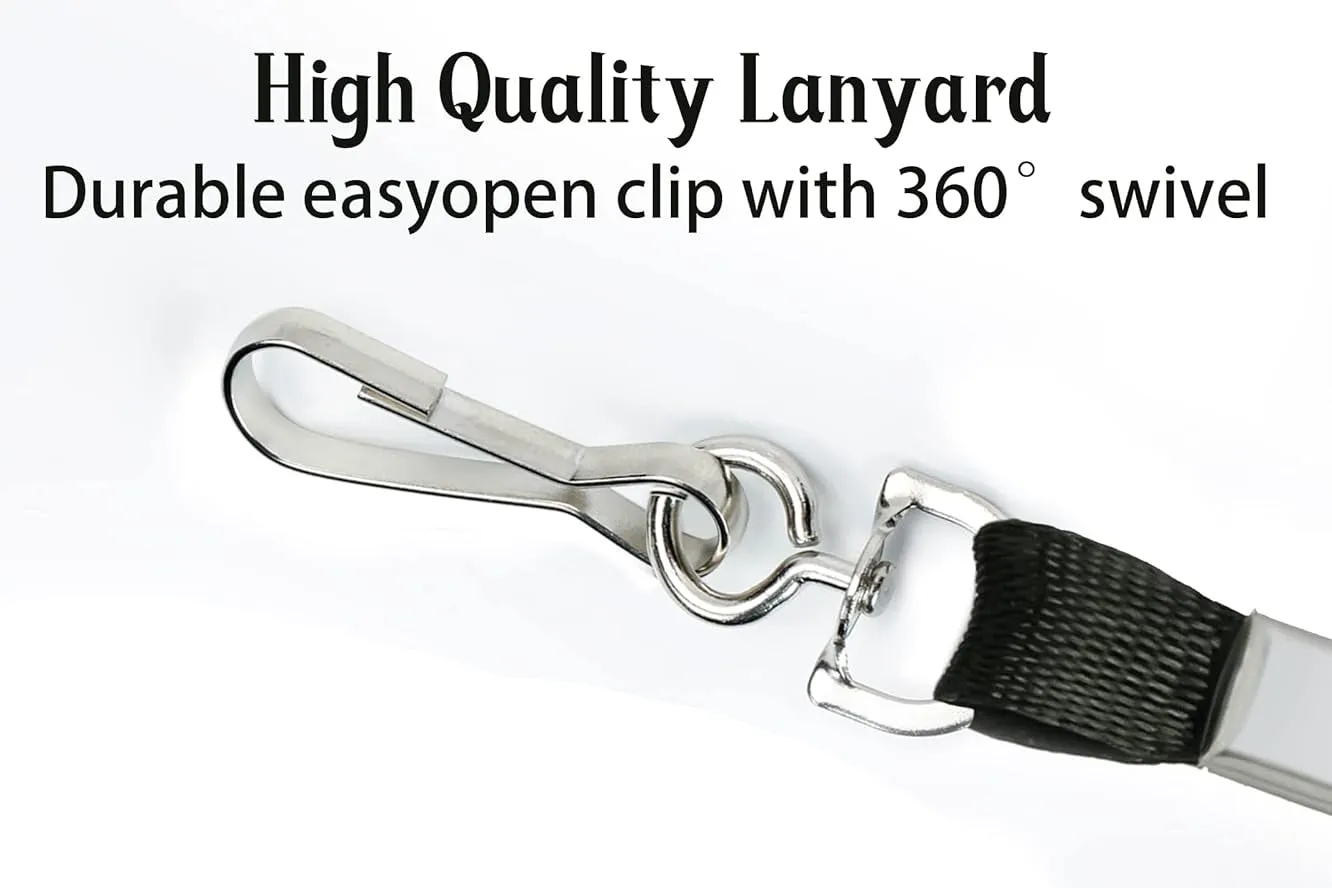 DEL 15 Black Lanyard for ID Badges - 18 x .4.