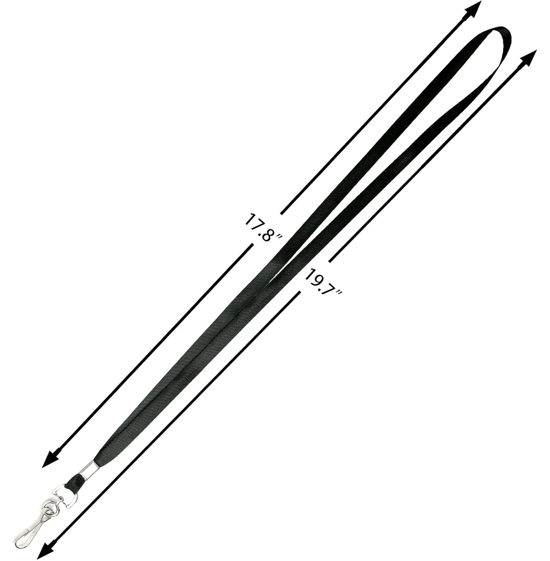 DEL 15 Black Lanyard for ID Badges - 18 x .4.