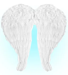 Deluxe Large White Feather Wings 66x62cm