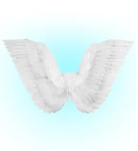 Deluxe White Feather Wings 78 X 36cm