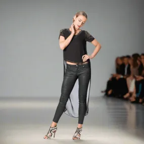 Draped Top with Intricate Beading