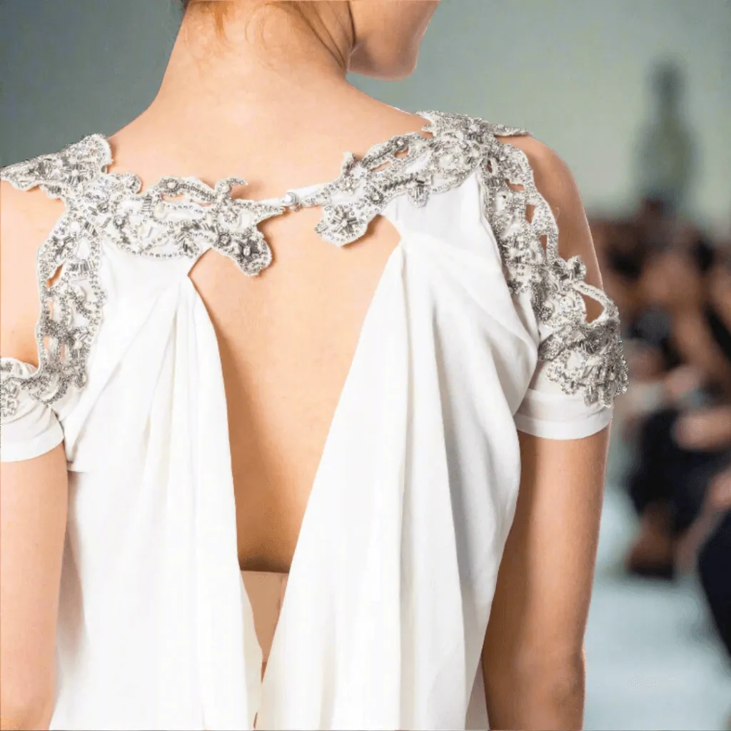 Draped Top with Intricate Beading