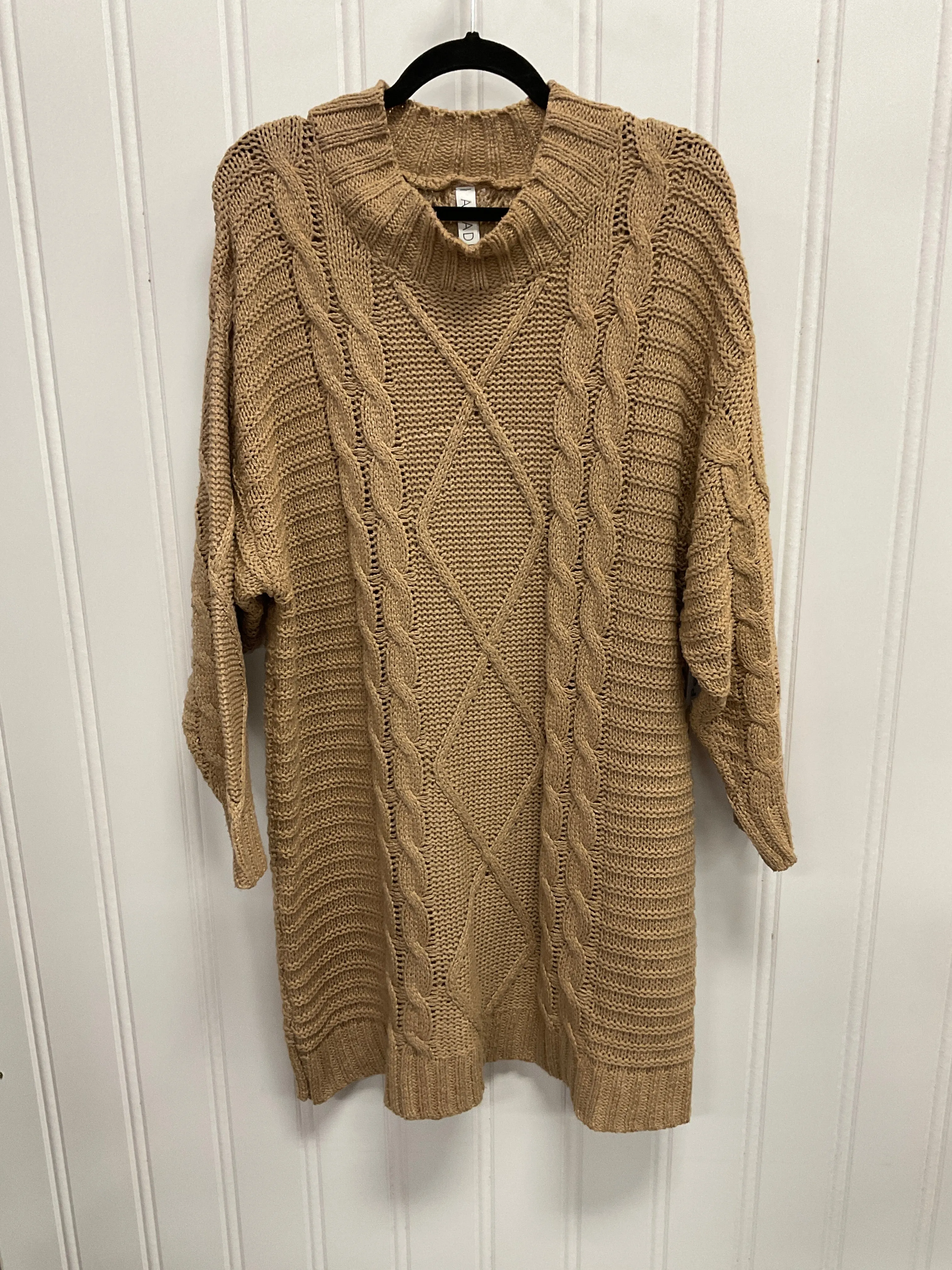 Dress Sweater By Amadi In Tan, Size: Xlp