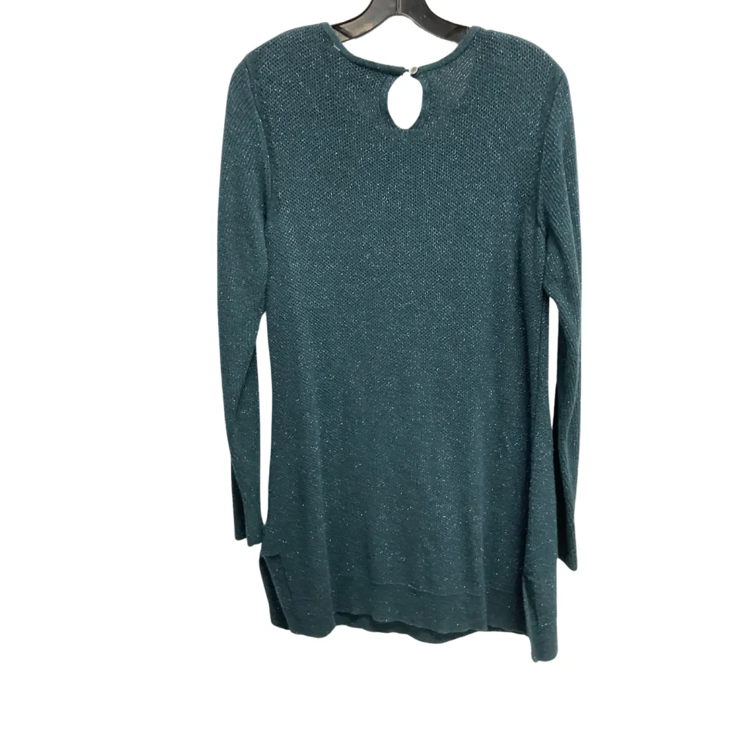 Dress Sweater By Simply Vera In Teal, Size: M