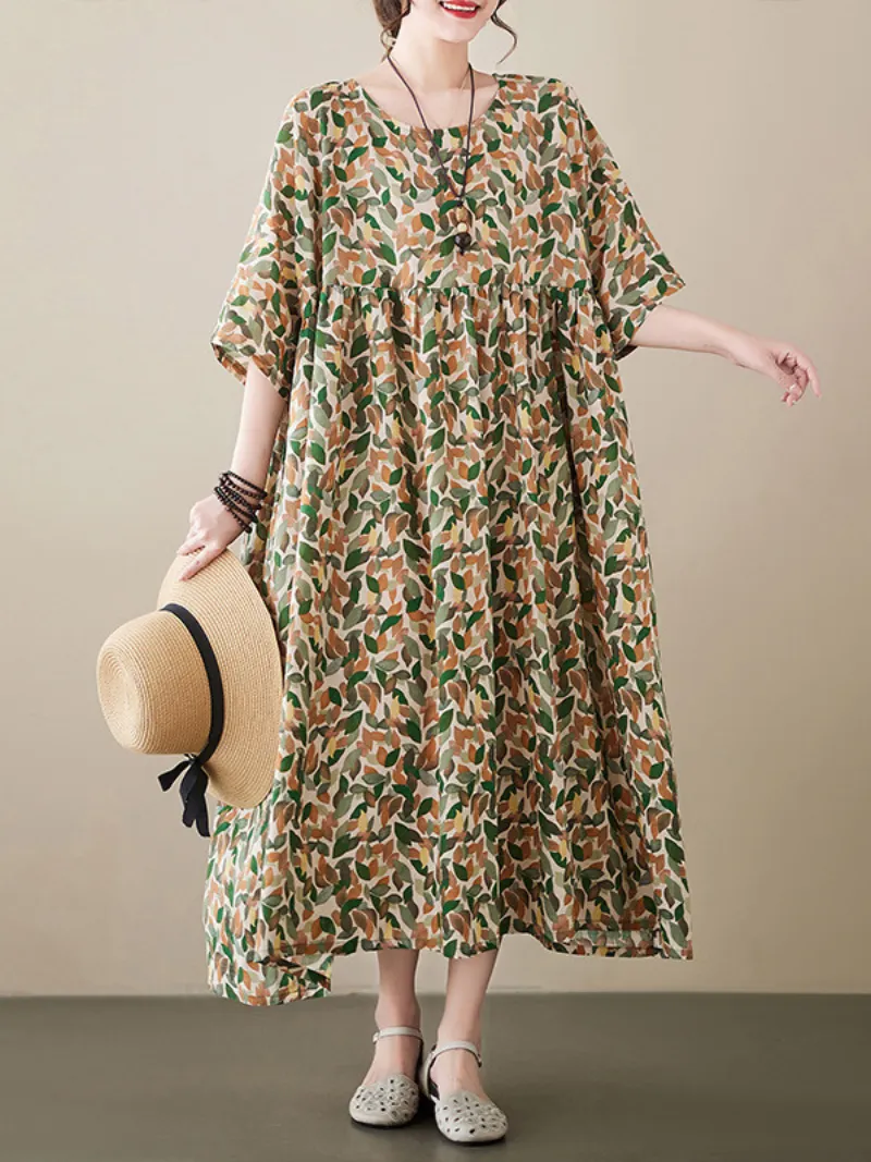 Ever-Pretty Women's Round Neck Smock Dress