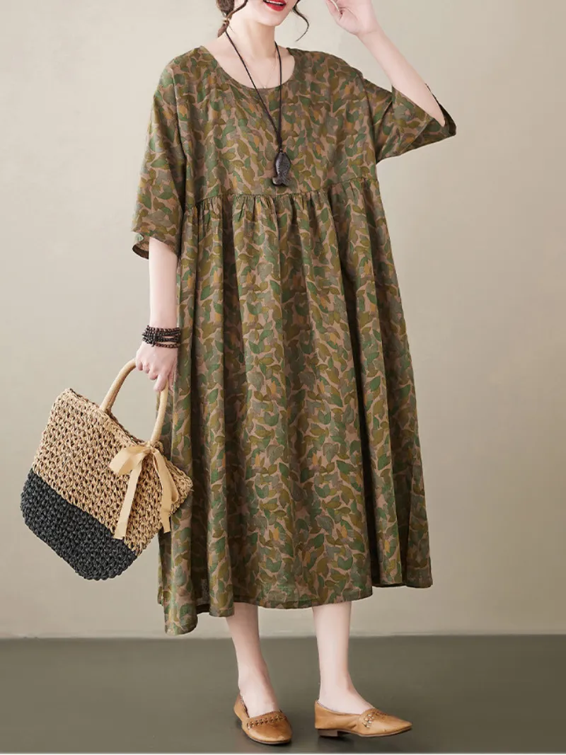 Ever-Pretty Women's Round Neck Smock Dress
