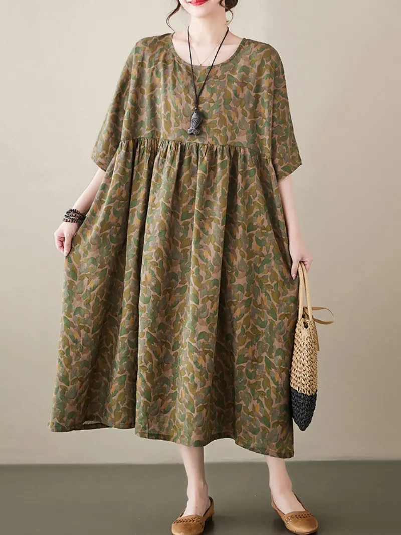 Ever-Pretty Women's Round Neck Smock Dress