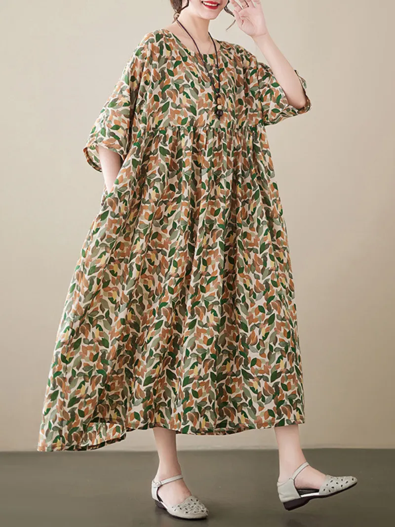 Ever-Pretty Women's Round Neck Smock Dress