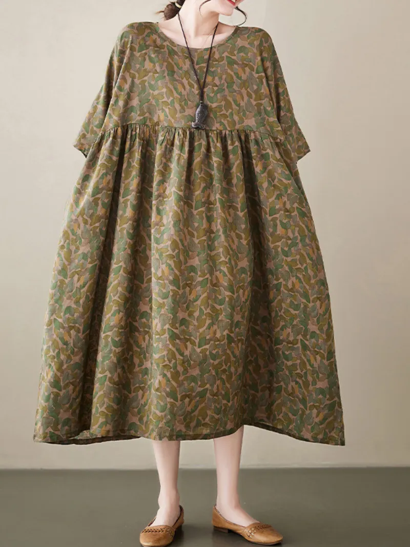 Ever-Pretty Women's Round Neck Smock Dress