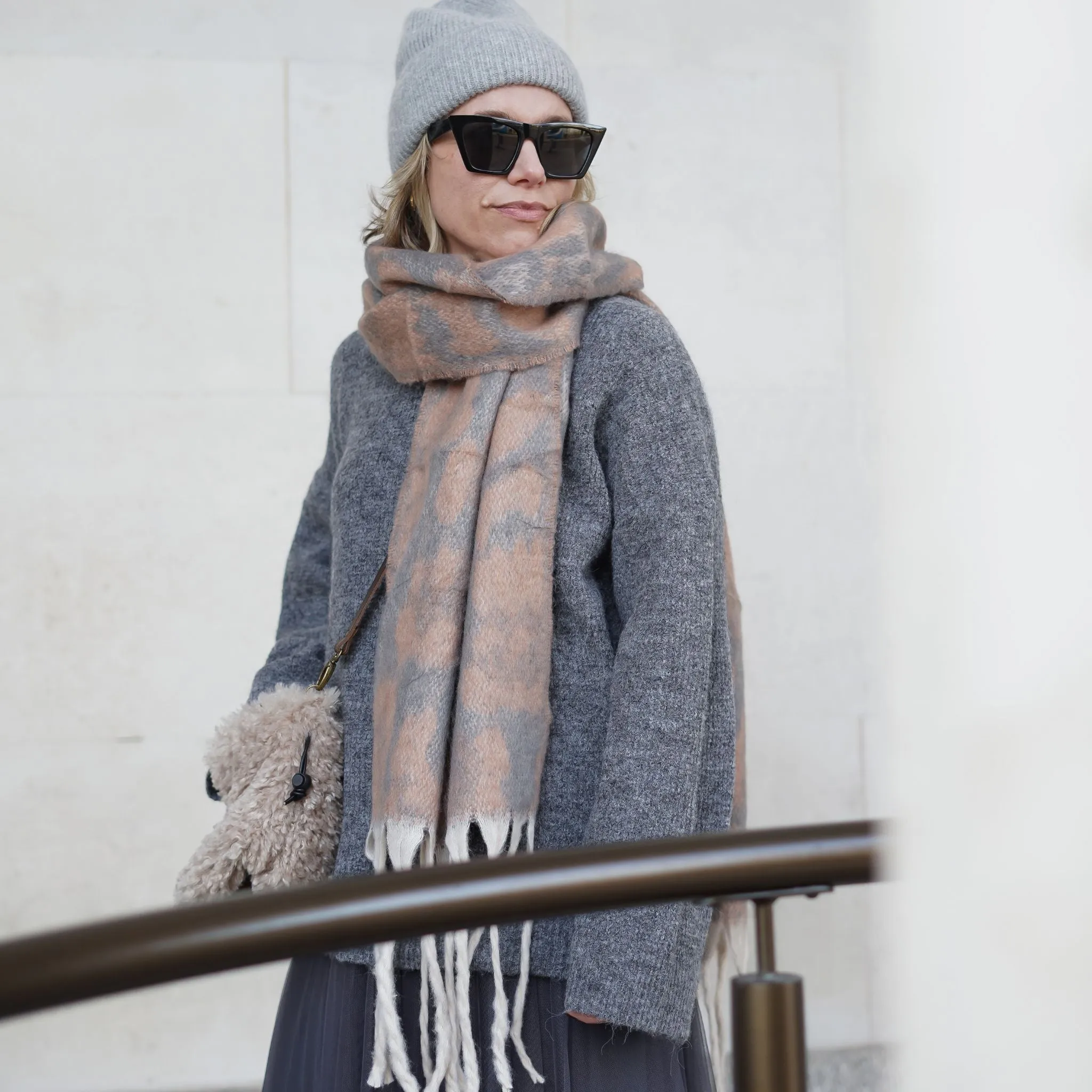 Fluffy Leopard Print Scarves