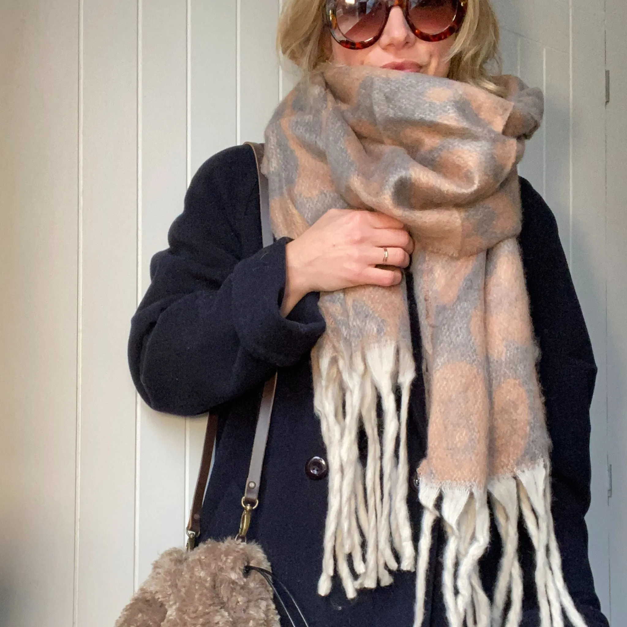 Fluffy Leopard Print Scarves