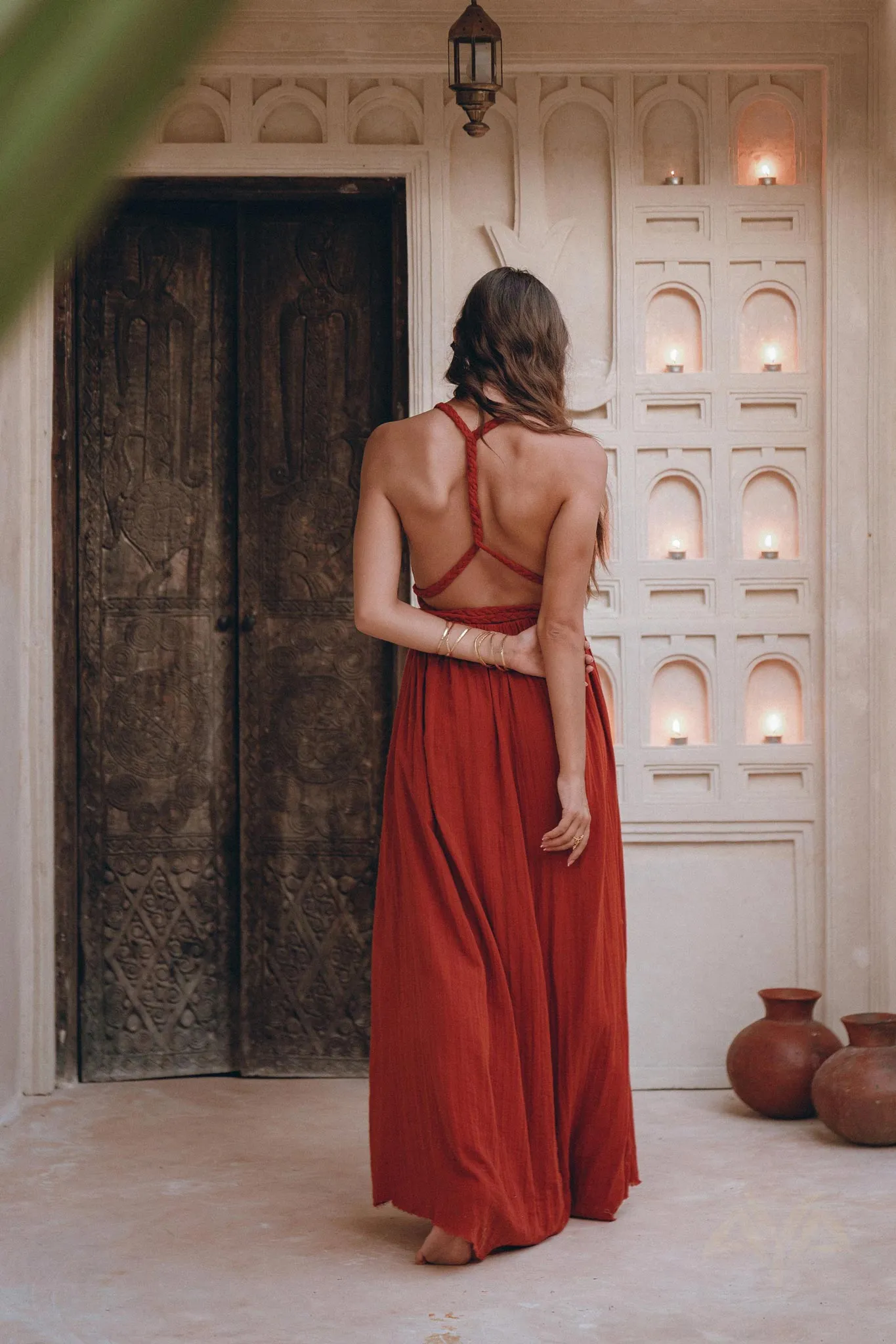 Greek Goddess Dress • Boho Braided Belted Dress • Wine Red Grecian Dress