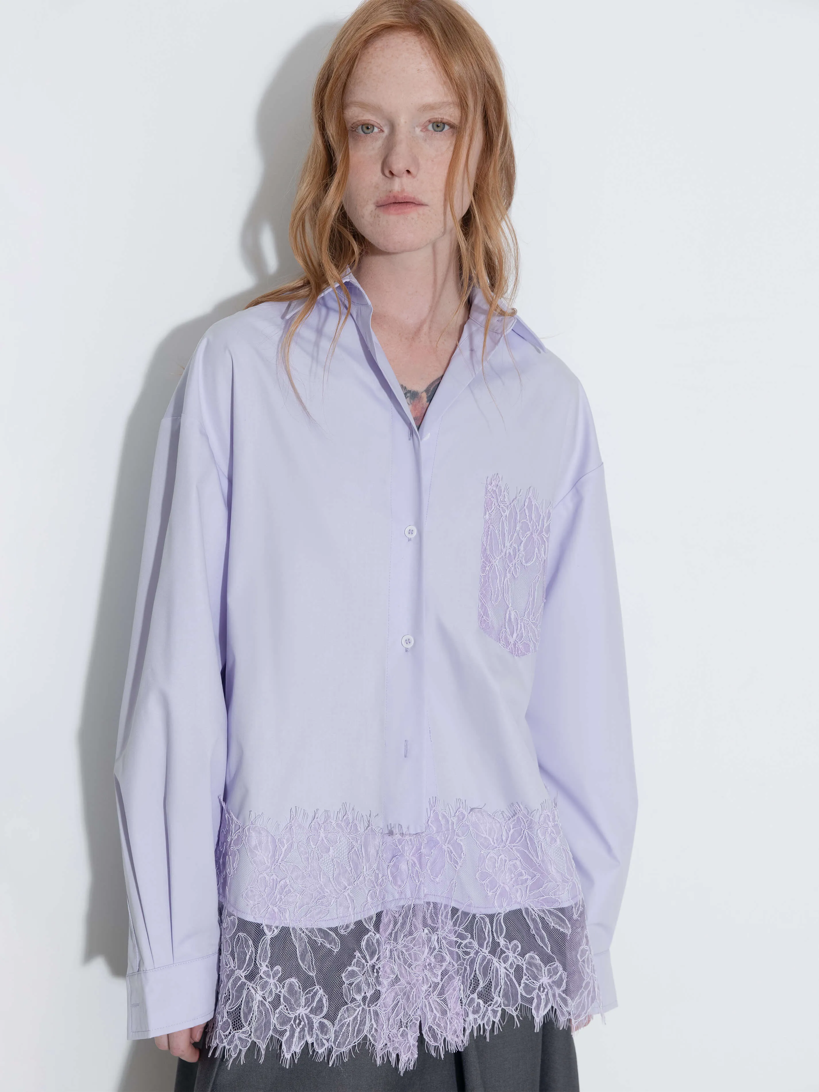 Lace Panel Shirt