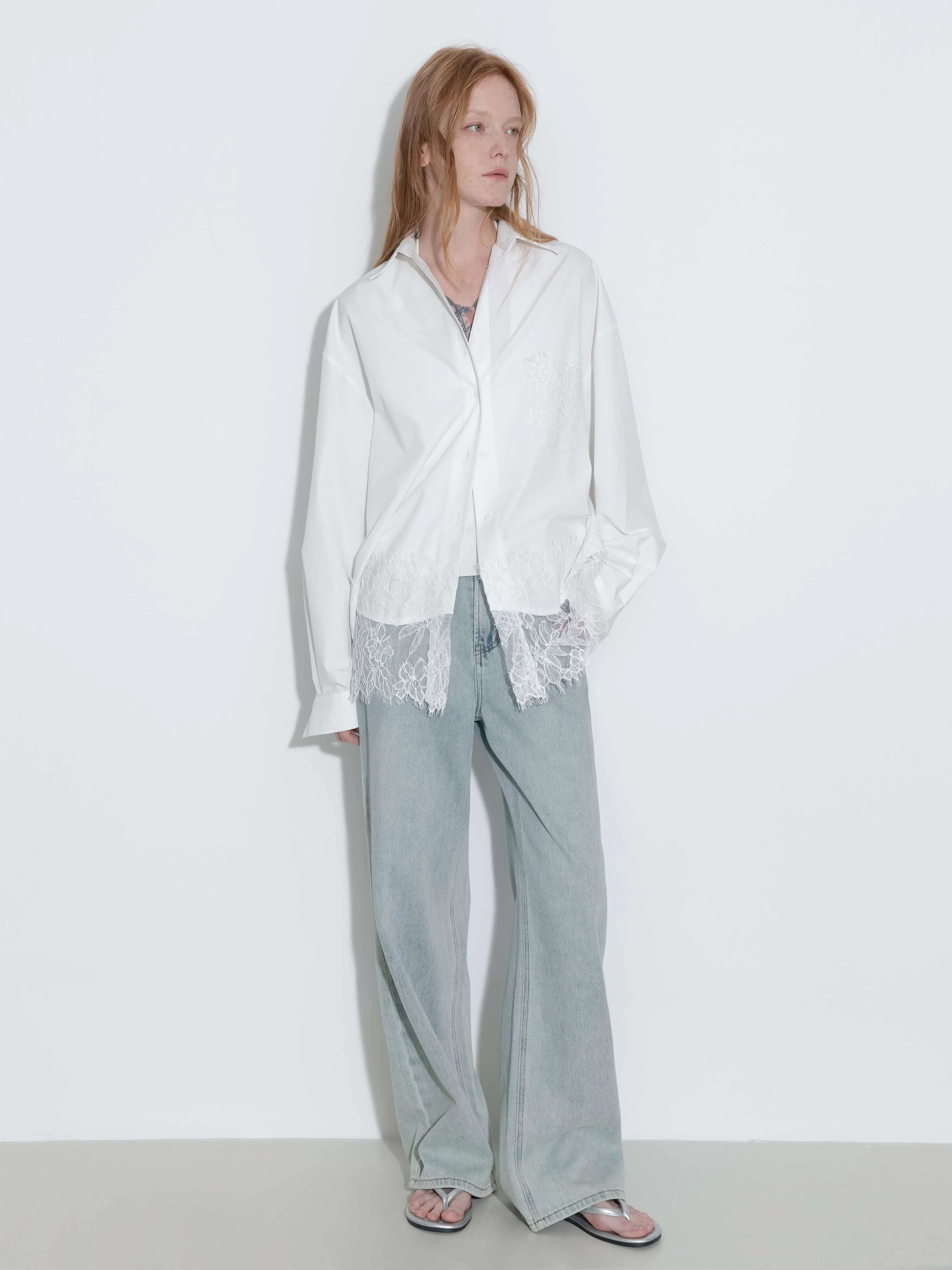 Lace Panel Shirt