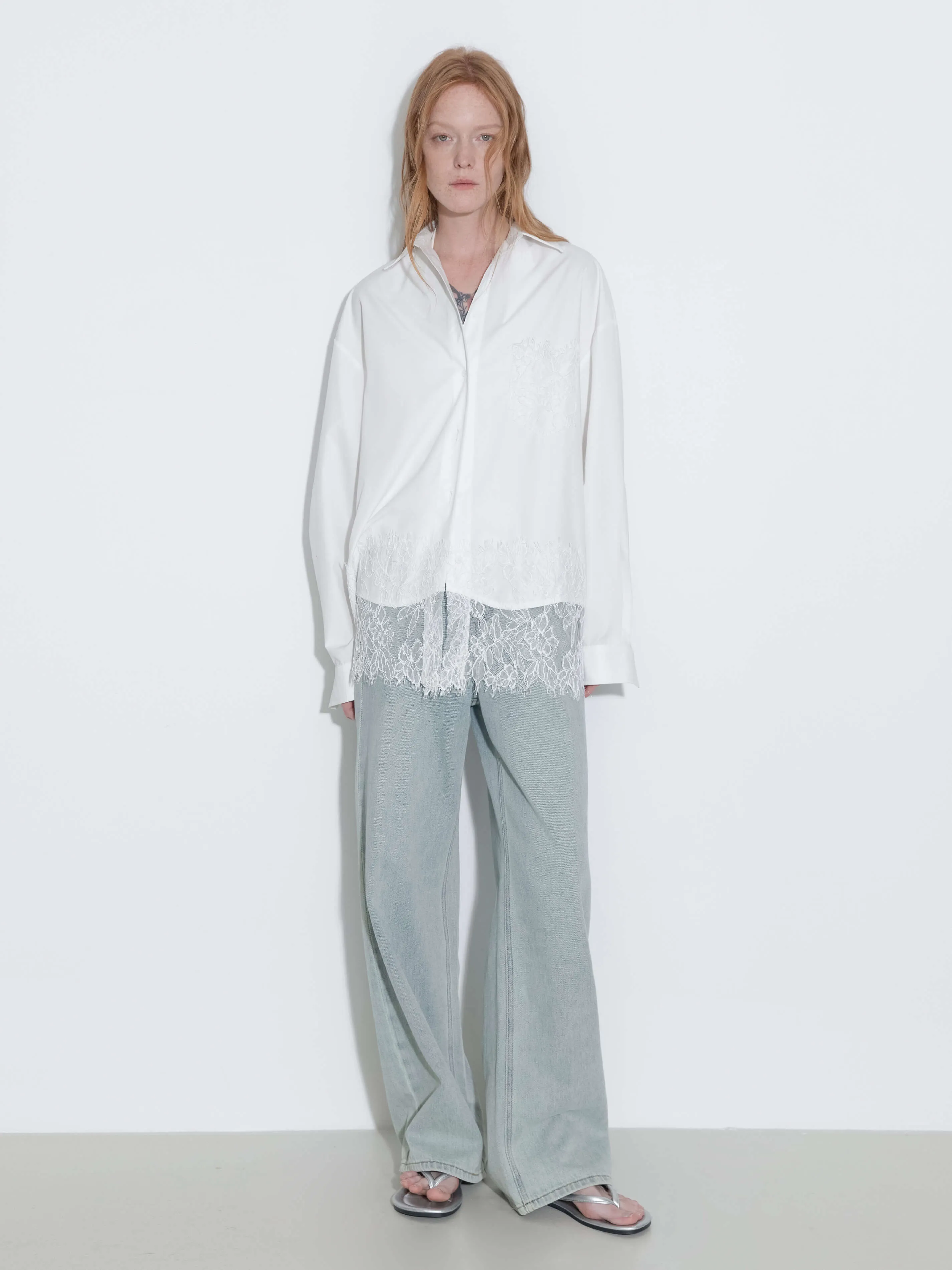 Lace Panel Shirt