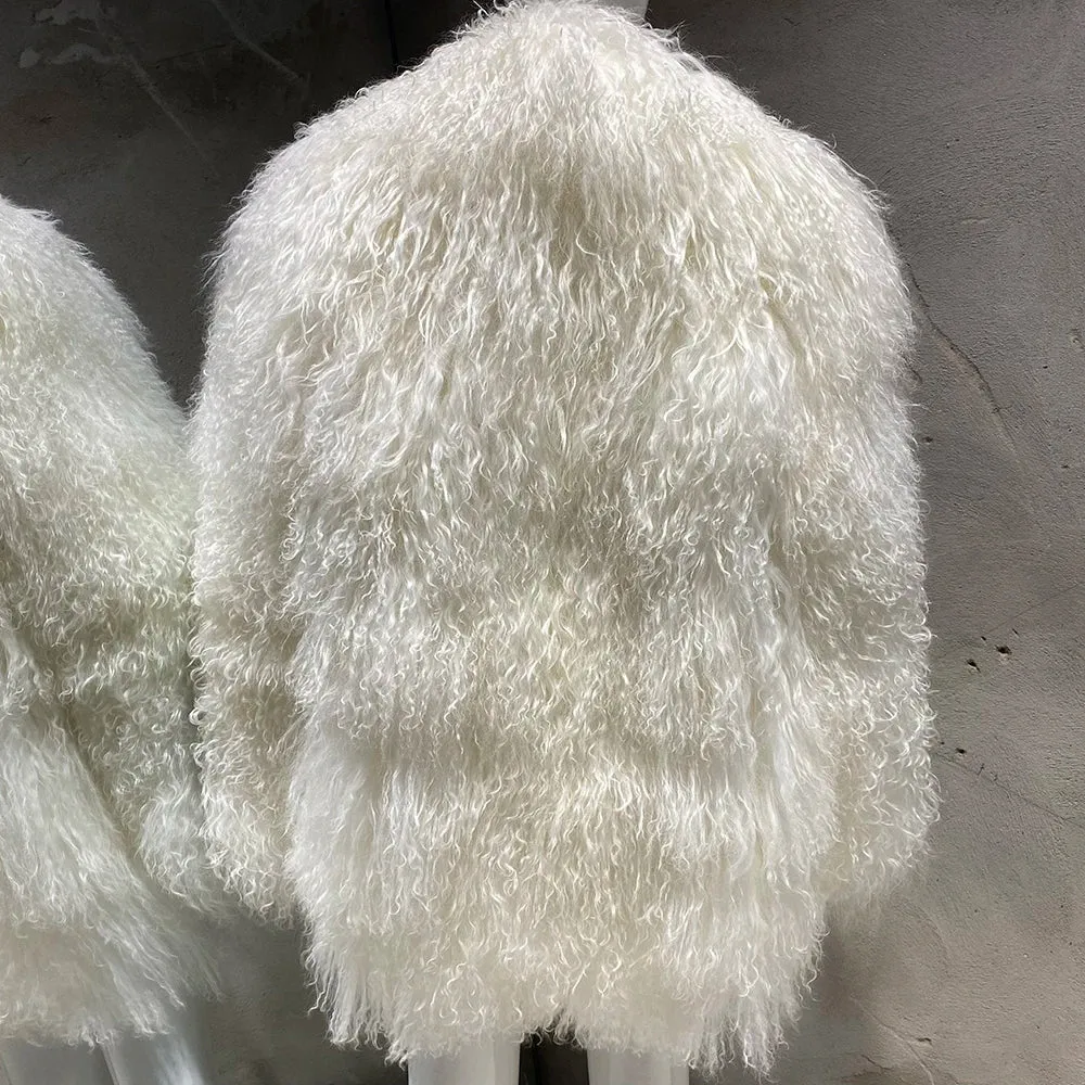 Luxury Lamb Extra Curly Fur Coat