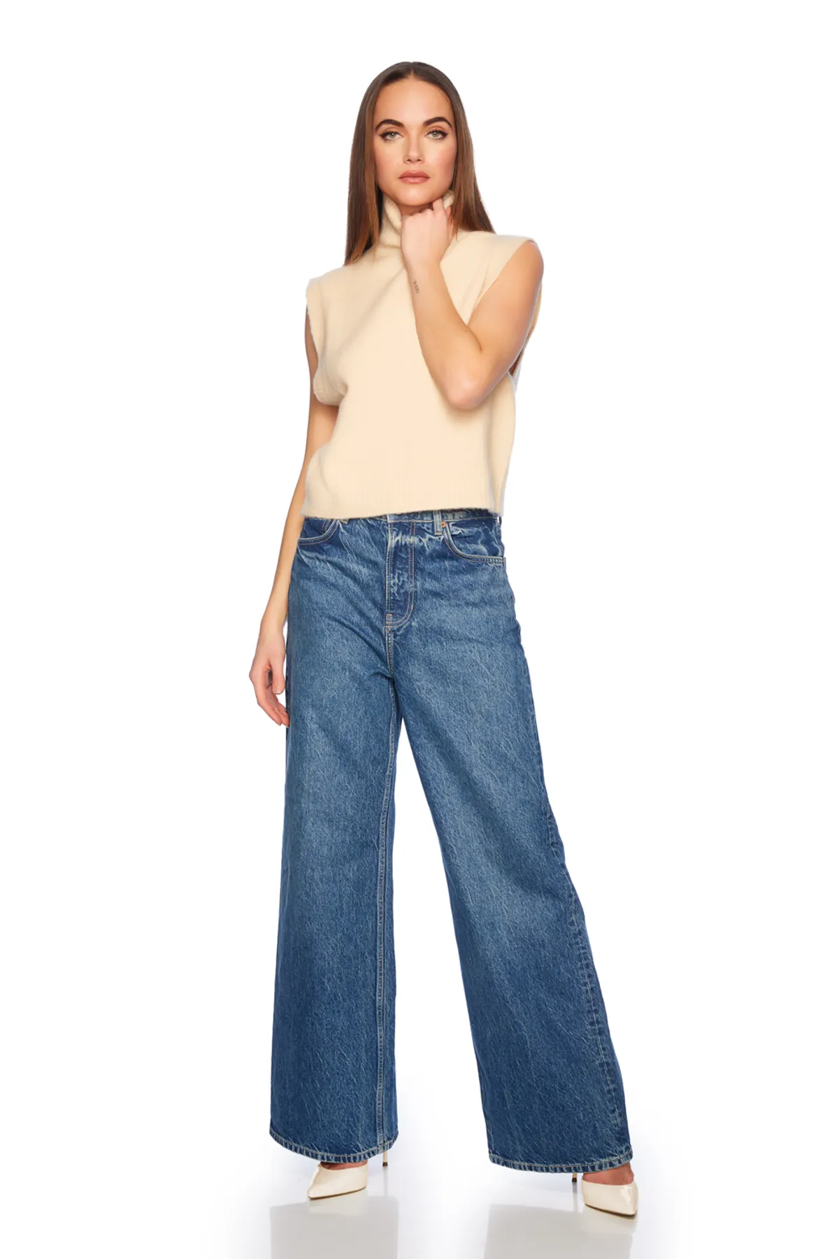 Mapache Mock Neck Vest