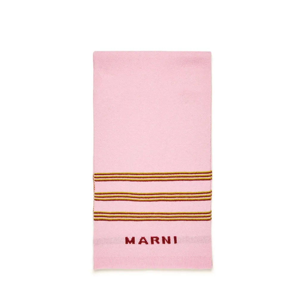 Marni Kids Stripe Logo Scarf
