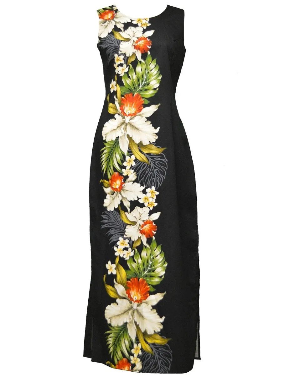 Maxi Long Dress Orchids Koloa Aloha