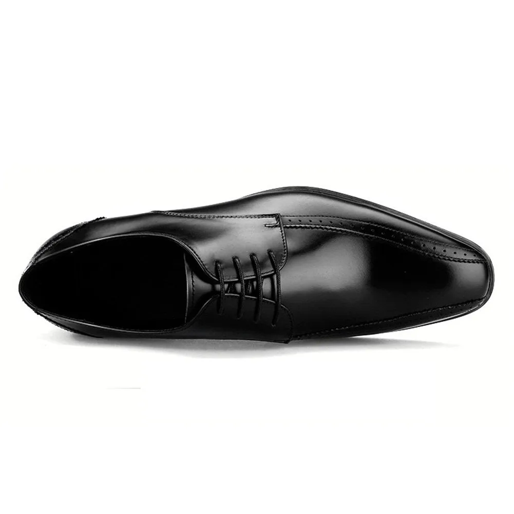 Men Lace Up Black Formal Shoes