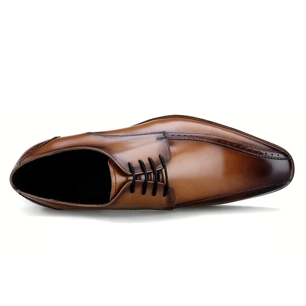 Men Lace Up Black Formal Shoes