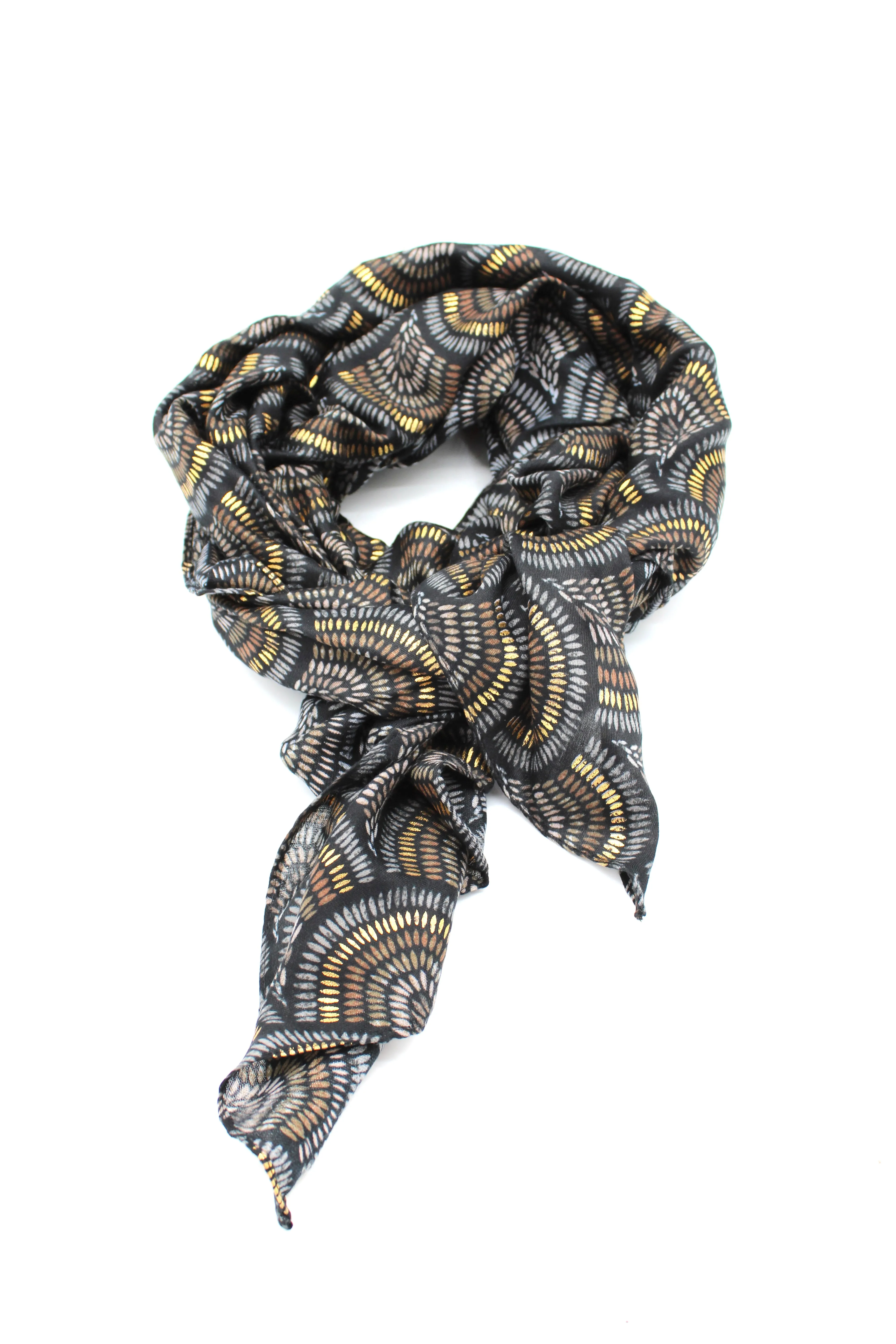 Metallic Detailing Scarf Wrap