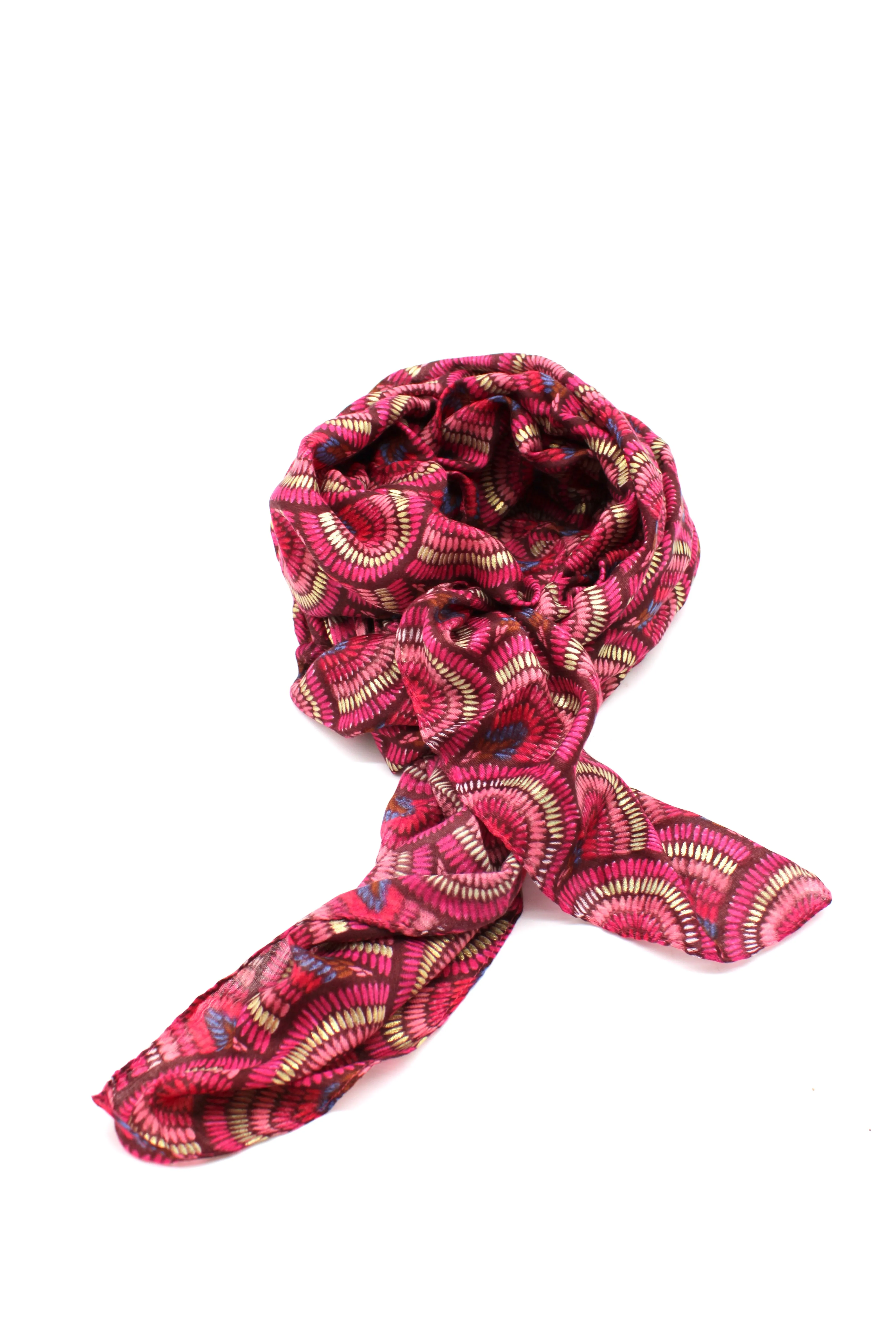 Metallic Detailing Scarf Wrap