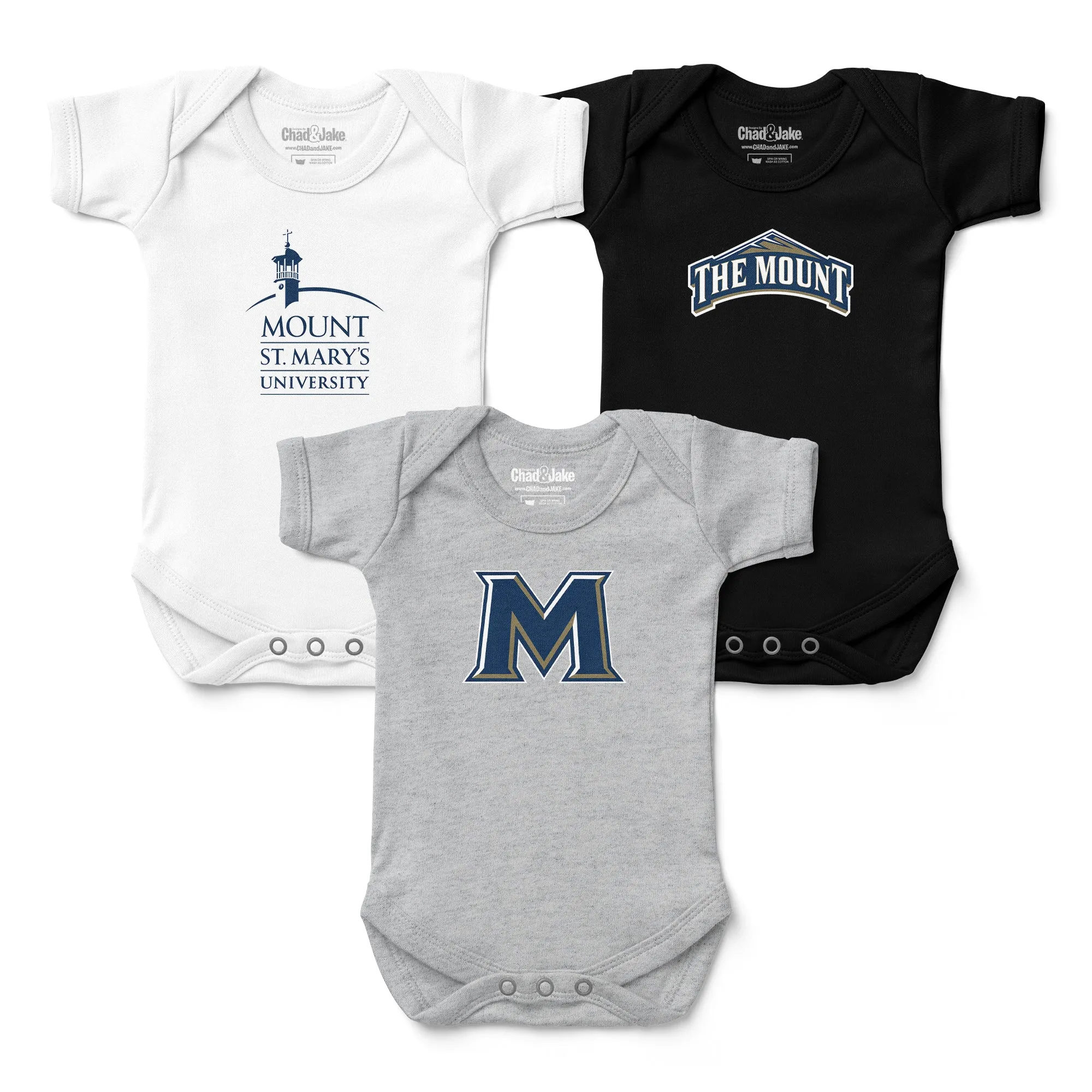 Mount St. Mary's Mountaineers 3-Pack Bodysuits