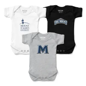 Mount St. Mary's Mountaineers 3-Pack Bodysuits