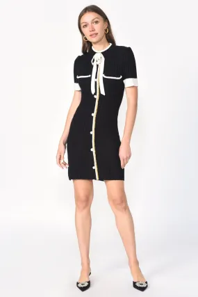 NINA BUTTON FRONT SWEATER DRESS