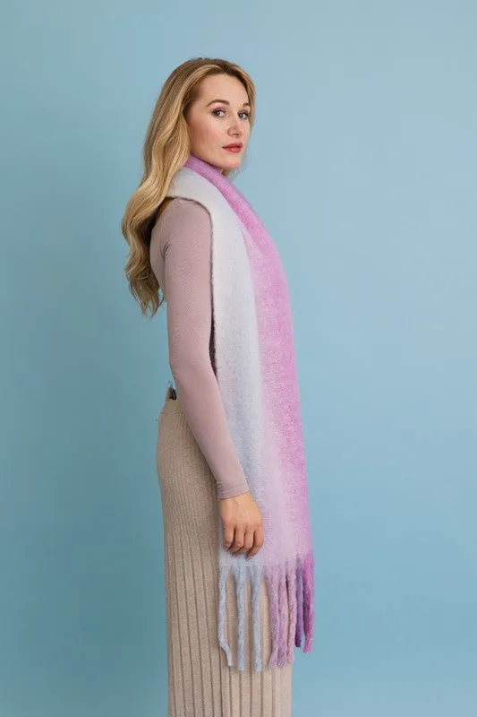 Ombre Dream Luxe Fringe Oversized Scarf