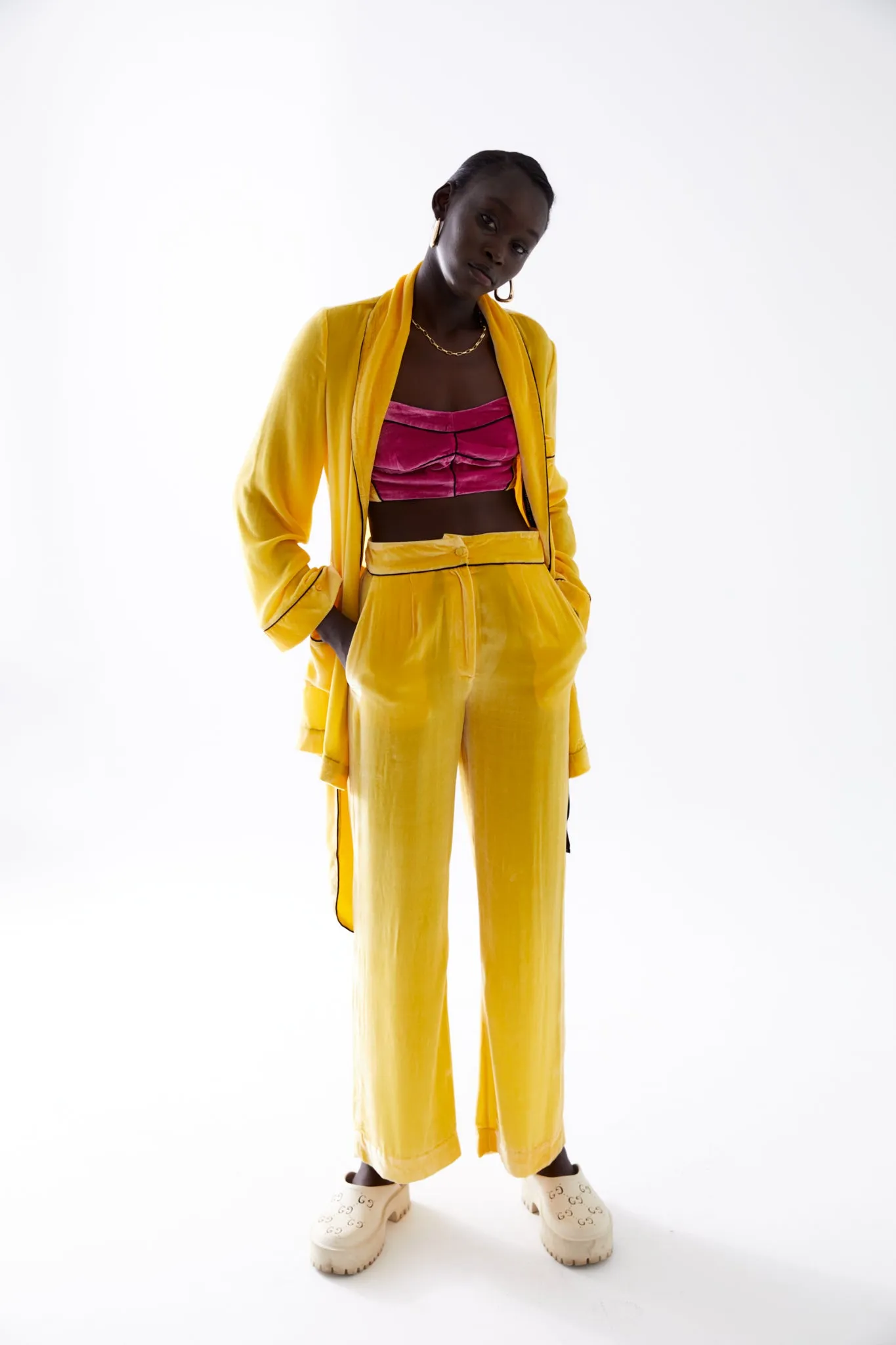 OPHELIA TOP {HOT PINK & MIMOSA YELLOW}