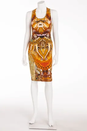Original Alexander McQueen - Iconic Sleeveless Gold Print Dress - IT 40