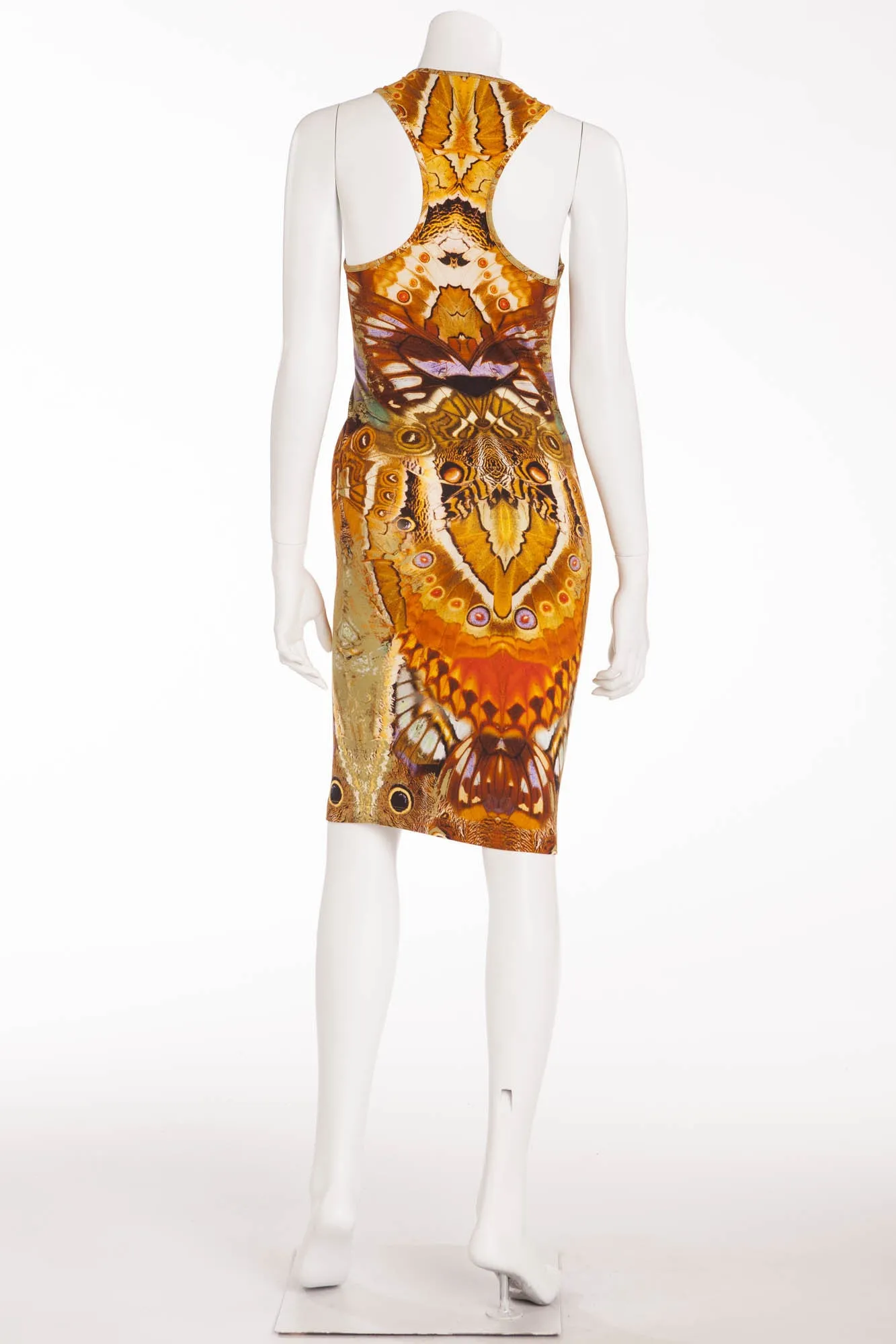 Original Alexander McQueen - Iconic Sleeveless Gold Print Dress - IT 40