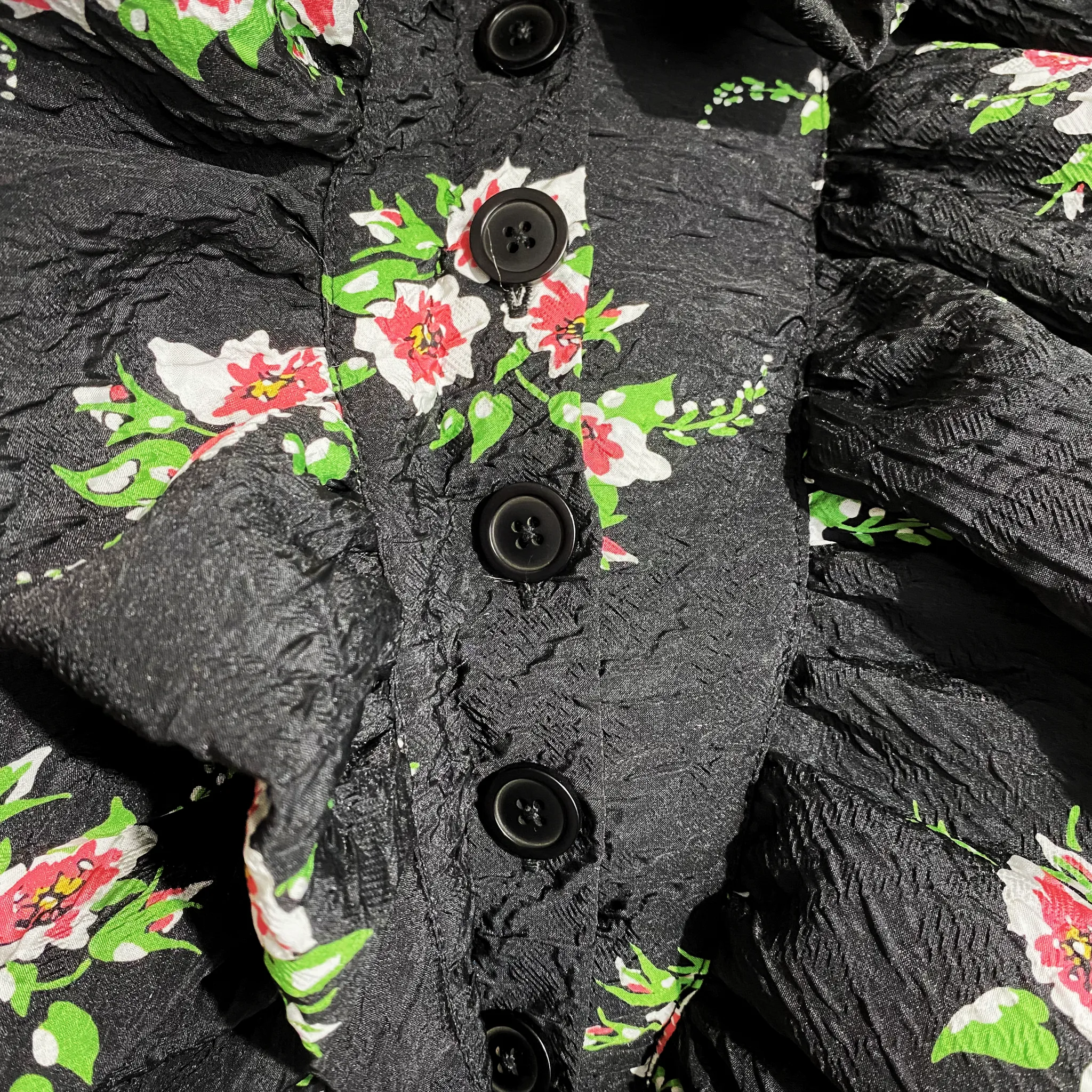 Rodarte Black Floral Ruffle Skirt Set