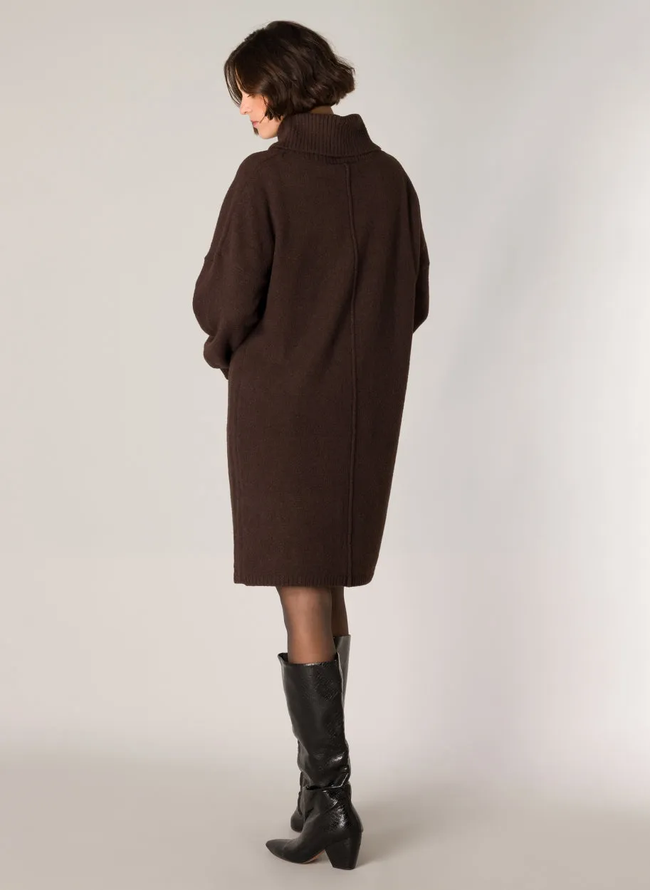 Sietske Brown Sweater Dress