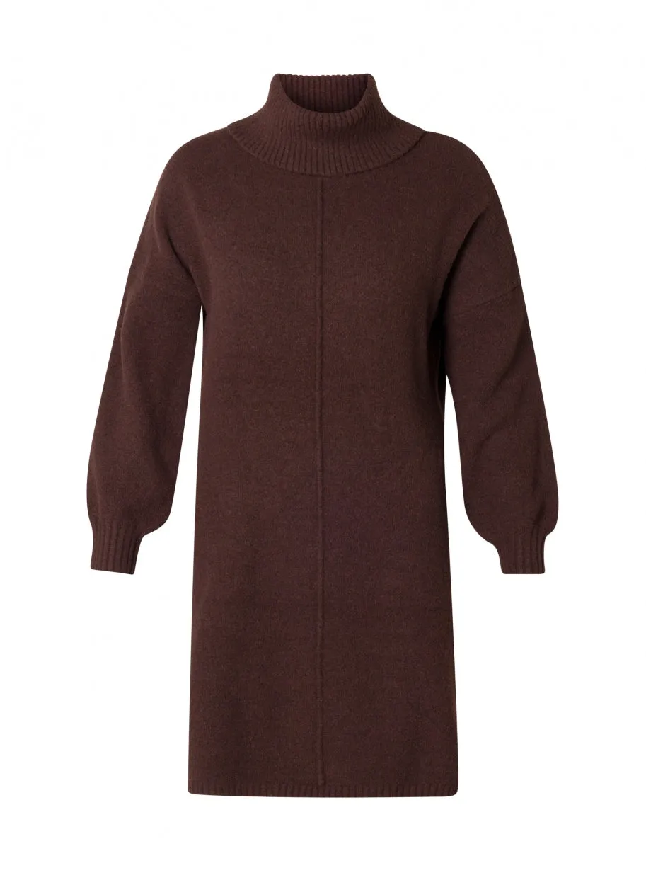 Sietske Brown Sweater Dress